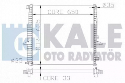 KALE OTO RADYATOR 350200 -  Радиатор, охлаждение двигателя